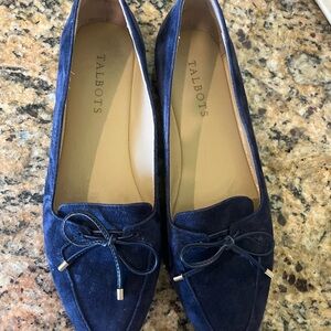 Talbots Blue Flats Classic Penny Loafers